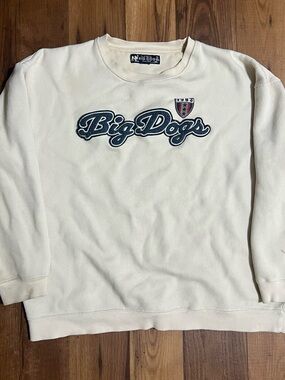 Vintage Big Dogs Men's Crewneck Sweater size xxl Y2K embroidered logo